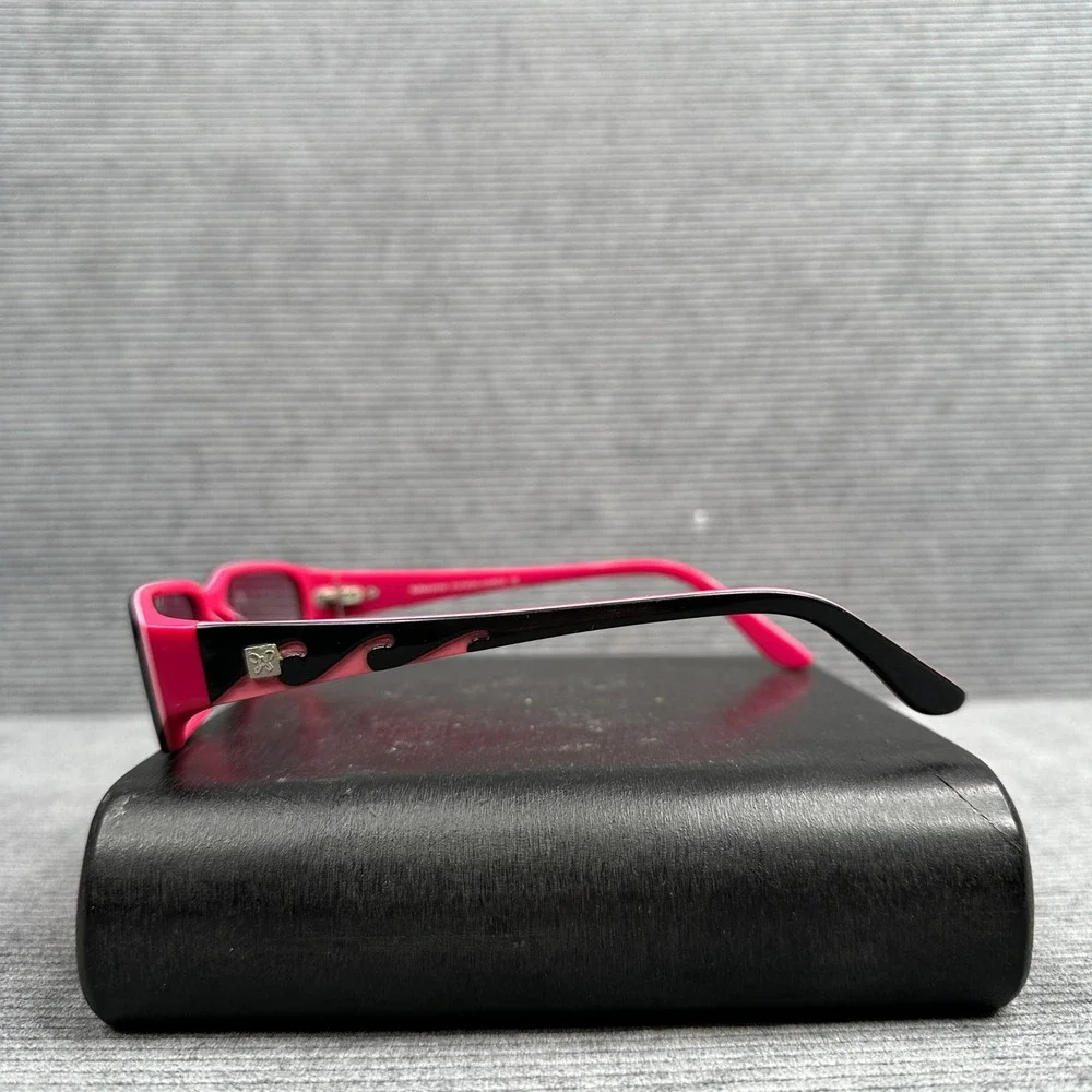 Kerastase Y2K Sunglasses Black Pink Rectangular Wave Temple K50033 C044 51-15